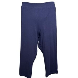 Catherines Womens Active Capri Pants Navy Blue Sz 3X 26W/28W Stretch Casual